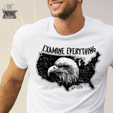 Examine Everything graphic t-shirt (white)