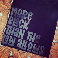 More Black vinyl graphic t-shirt (black)