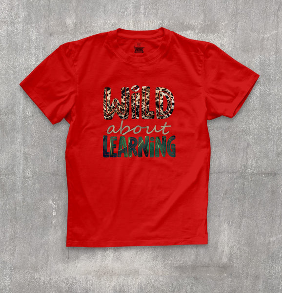 Wild Learning cheetah graphic t-shirt (poppy)