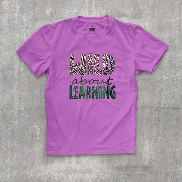 Wild Learning zebra graphic t-shirt (lilac)
